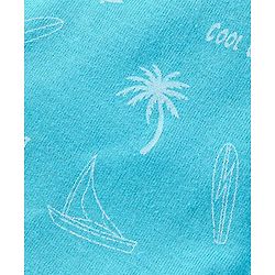 Babyhug Half Sleeves Cotton Knitted Beach Theme Printed Shirt - Blue