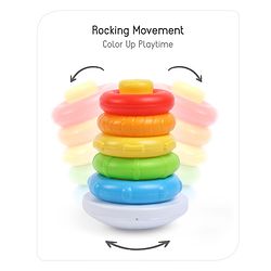 Babyhug Premium 5 Colorful Stacking Rings| Junior Plastic Stack Up Educational Toy| Bath Toy Ring| BIS Certified| Non-Toxic| 6 Months+
