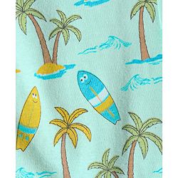 Babyhug cotton Half sleeves Knit boys shirt Surf Print- Blue