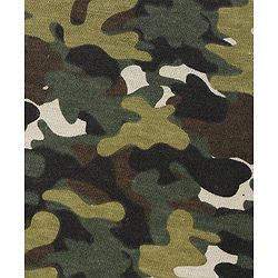 Babyhug Half Sleeve Cotton Knitted Camouflage Printed Shirt - Green