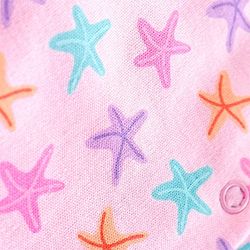 Babyhug 100% Cotton Knit Short Sleeves Romper Starfish Print - Pink