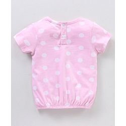 Babyhug 100% Cotton Half Sleeves  Tee With Donald Duck Print - Pink