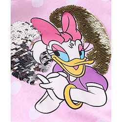 Babyhug 100% Cotton Half Sleeves  Tee With Donald Duck Print - Pink