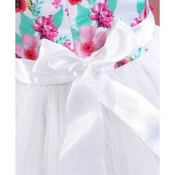 Babyhug Cap Sleeves Frock HD Floral Print - Off White