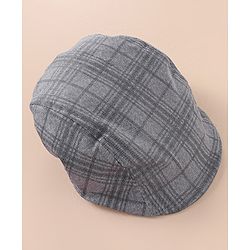 Babyhug Lycra Blend Full Sleeves Shirt & Trousers With A Suspender & Hat Checked- White & Grey