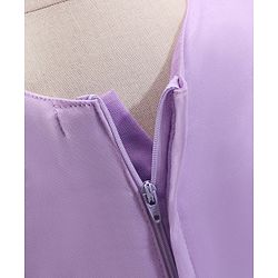 Babyhug Sleeveless Pleated Yoke Party Frock With Corsage And Sequined Detailing - Lavender