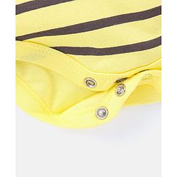 Babyhug 100% Cotton Half Sleeves Onesie Zebra Print - Yellow