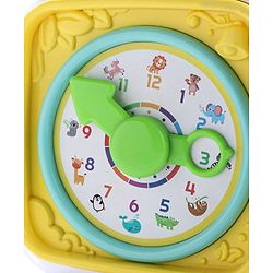 Babyhug Premium All In One Activity Cube| Educational & Learning Activity Toy |6 Interactive Sides of Play with Animals, Birds, Shape Sorter, Clock, Gears and Beads, Piano and Flash Drum and Learn to Drive Functions| BIS Certified| 3 Years+