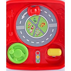 Babyhug Premium All In One Activity Cube| Educational & Learning Activity Toy |6 Interactive Sides of Play with Animals, Birds, Shape Sorter, Clock, Gears and Beads, Piano and Flash Drum and Learn to Drive Functions| BIS Certified| 3 Years+