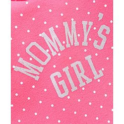 Babyhug 100% Cotton Full Sleeves Onesie With Frill Detailing Dot & Text Print - Pink