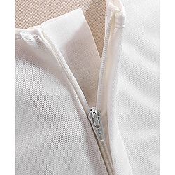 Babyhug Woven Sleeveless Party Dress with Floral Corsage & Embroidered - White