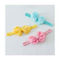 Babyhug Bow Applique Headbands Pack of 3 - Multicolor