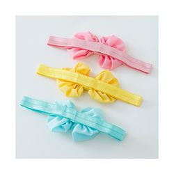 Babyhug Bow Applique Headbands Pack of 3 - Multicolor