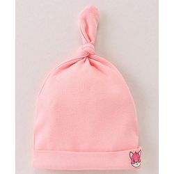 Babyhug 100% Cotton Caps Floral & Dot Print Pack Of 3 Pink - Diameter 10.5 cm