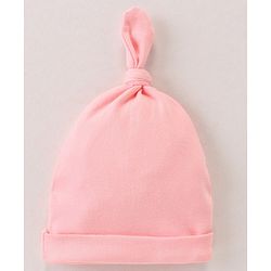Babyhug 100% Cotton Caps Floral & Dot Print Pack Of 3 Pink - Diameter 10.5 cm