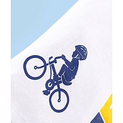 Babyhug Cotton Half Sleeves T-Shirt Text Print - White