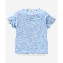 Babyhug Cotton Half Sleeves T-Shirt Shark Print- Blue