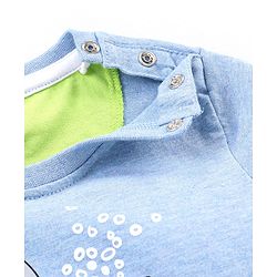 Babyhug Cotton Half Sleeves T-Shirt Shark Print- Blue