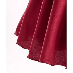 Babyhug Sleeveless Satin Party Frock - Red