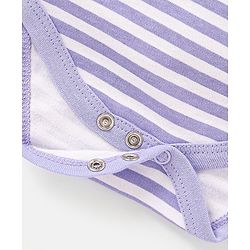 Babyhug 100% Cotton Knit Full Sleeves Onesie Hippo Print - Purple
