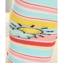 Cutewalk by Babyhug Anti Bacterial Footed  Tights Striped - Multicolor