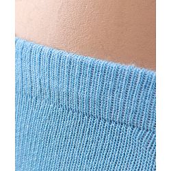 Cutewalk by Babyhug Anti Bacterial Footed Tights Stripes & Floral Design - Light Blue