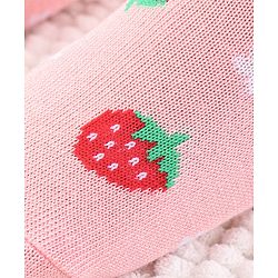 Cutewalk by Babyhug Anti Bacterial Footed Tights Strawberry Design - Pink