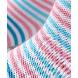 Cutewalk by Babyhug Anti Bacterial Striped Footed Tights - White