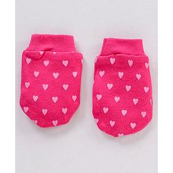 Babyhug 100% Cotton Animal Printed Cap Mittens & Booties - Cap Diameter 10 cm