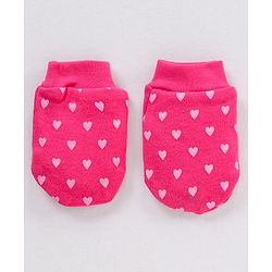 Babyhug 100% Cotton Animal Printed Cap Mittens & Booties - Cap Diameter 10 cm