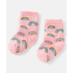 Cute Walk by Babyhug Cotton Non Terry Anti Bacterial Ankle Length Socks Unicorn Design Pack of 5 - Multicolour