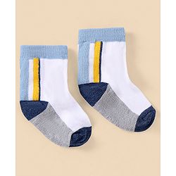 Cutewalk by Babyhug Ankle Length Anti-bacterial Cotton Knit Blend Socks Giraffe Design Pack of 5 - Multicolour