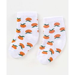 Cutewalk By Babyhug Anti Bacterial Ankle Length Socks Fruit Design Pack Of 5- Multicolor