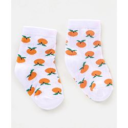 Cutewalk By Babyhug Anti Bacterial Ankle Length Socks Fruit Design Pack Of 5- Multicolor