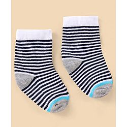 Cutewalk By Babyhug Anti Bacterial Ankle Length Socks Stripes Design Pack Of 5- Multicolor