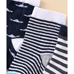 Cutewalk By Babyhug Anti Bacterial Ankle Length Socks Stripes Design Pack Of 5- Multicolor