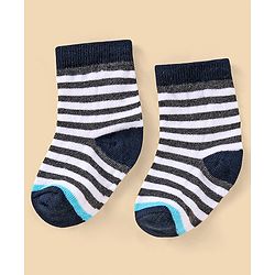 Cutewalk By Babyhug Anti Bacterial Ankle Length Socks Stripes Design Pack Of 5- Multicolor