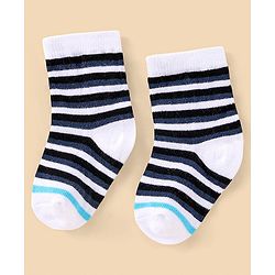 Cutewalk By Babyhug Anti Bacterial Ankle Length Socks Stripes Design Pack Of 5- Multicolor