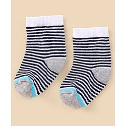 Cutewalk By Babyhug Anti Bacterial Ankle Length Socks Stripes Design Pack Of 5- Multicolor