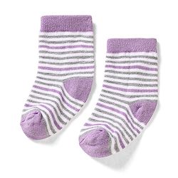Cute Walk by Babyhug Cotton Anti Bacterial Ankle Length Socks Heart & Stripes Design Pack of 5 - Multicolour