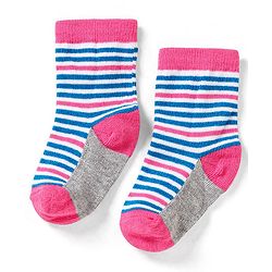 Cute Walk by Babyhug Cotton Anti Bacterial Ankle Length Socks Heart & Stripes Design Pack of 5 - Multicolour
