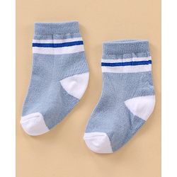 Cutewalk By Babyhug Anti Bacterial Ankle Length Socks Stripes & Whale Design Pack Of 5- Multicolor