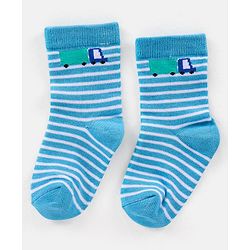 Cutewalk By Babyhug Anti Bacterial Ankle Length Socks Car & Bus Design Pack Of 3- Multicolor