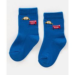 Cutewalk By Babyhug Anti Bacterial Ankle Length Socks Car & Bus Design Pack Of 3- Multicolor