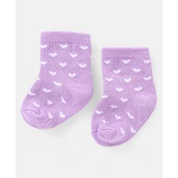 Cutewalk By Babyhug Anti Bacterial Ankle Length Socks Heart Design Pack Of 3- Multicolor