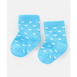 Cutewalk By Babyhug Anti Bacterial Ankle Length Socks Heart Design Pack Of 3- Multicolor