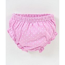 Babyhug 100% Cotton Knit Antibacterial Panties Stripes & Floral Print Pack Of 3 - Pink & Yellow