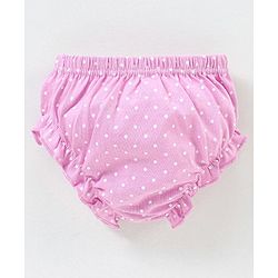 Babyhug 100% Cotton Knit Antibacterial Panties Stripes & Floral Print Pack Of 3 - Pink & Yellow
