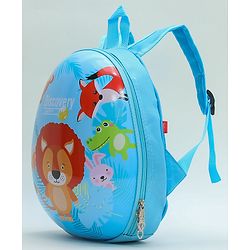 Babyhug Animal Print Fashion Backpacks - Blue