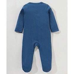 Babyhug Cotton Full Sleeves Sleep Suit Rabbit Printed - Blue